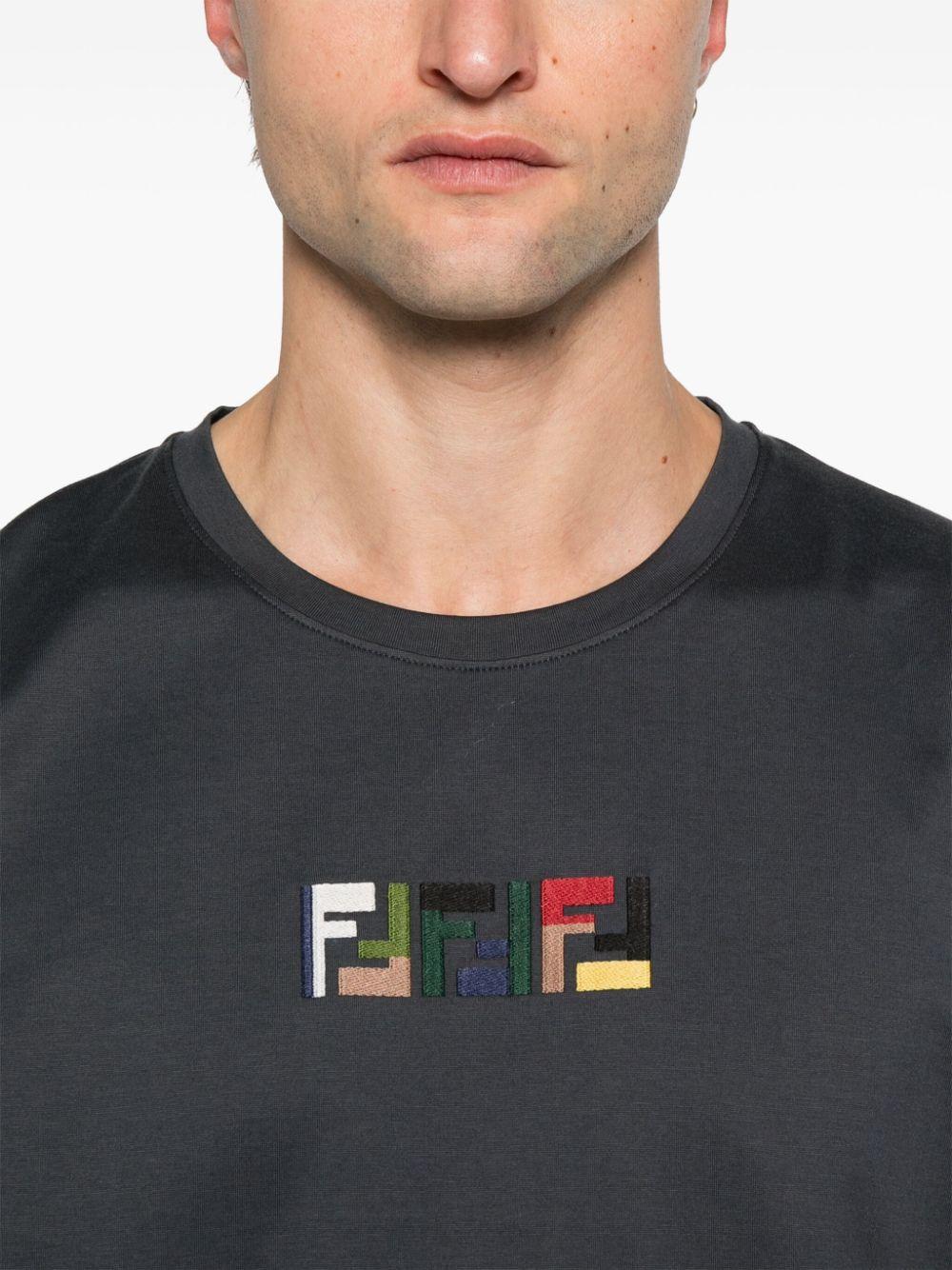 Cotton T-shirt<BR/><BR/><BR/> FY1319 AU1MF0QN0 FENDI
