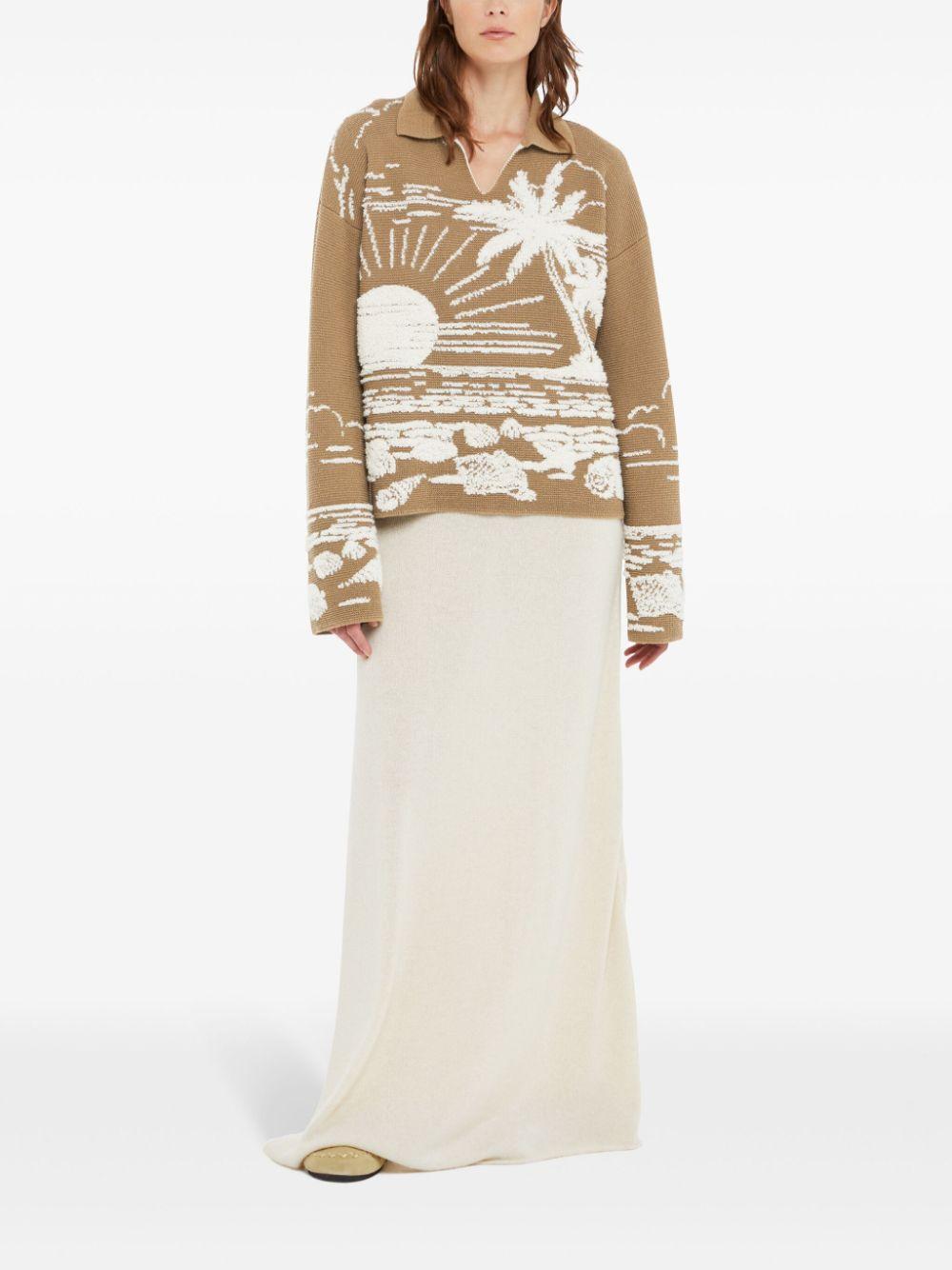 Beyond The Horizons sweater<BR/> LWHV002R25KNI004 6303 ALANUI