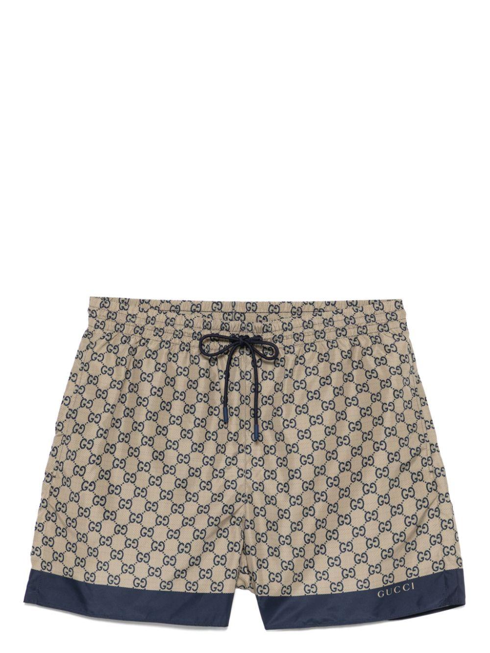 Printed poplin swim shorts<BR/><BR/><BR/> 815603 XHAJ42108 GUCCI