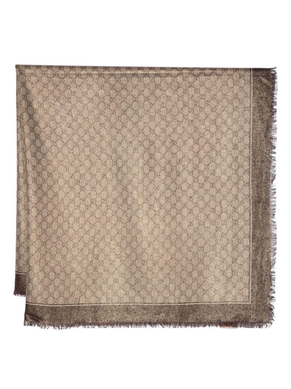Shiny GG wool jacquard shawl 777039 3GAMX9565 GUCCI