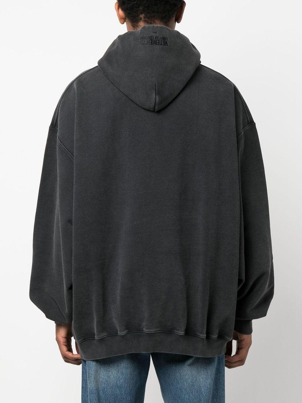 Logo print drawstring hoodie UE63HD720X BLACK VETEMENTS