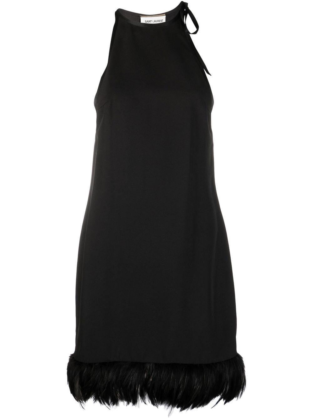 Sleeveless mini dress 695028Y3E30 1000 SAINT LAURENT