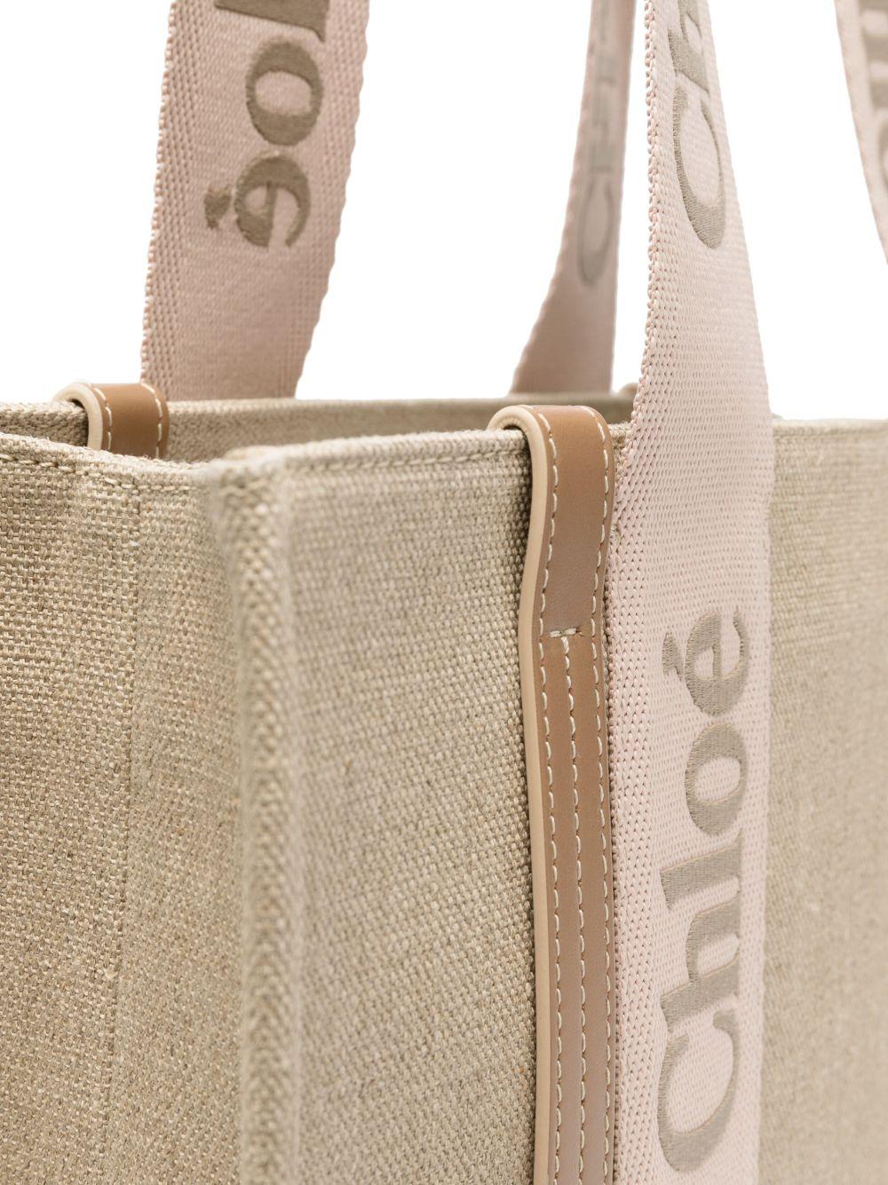 Woody linen tote bag CHC23AS383L17 26Y CHLOÉ