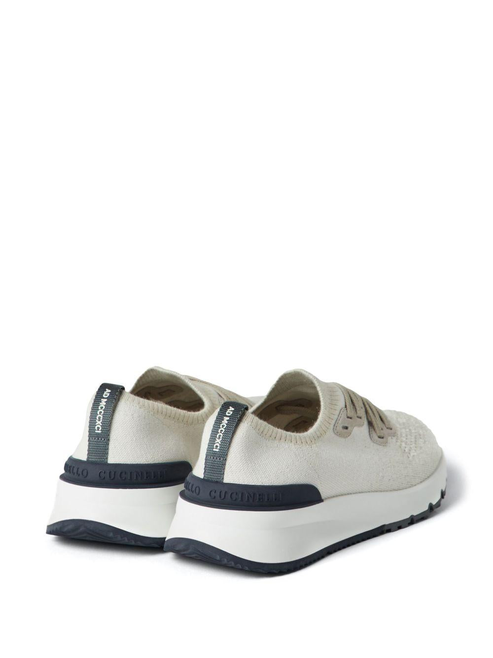 Cotton chiné knit runners MZUKISO250 CW751 BRUNELLO CUCINELLI
