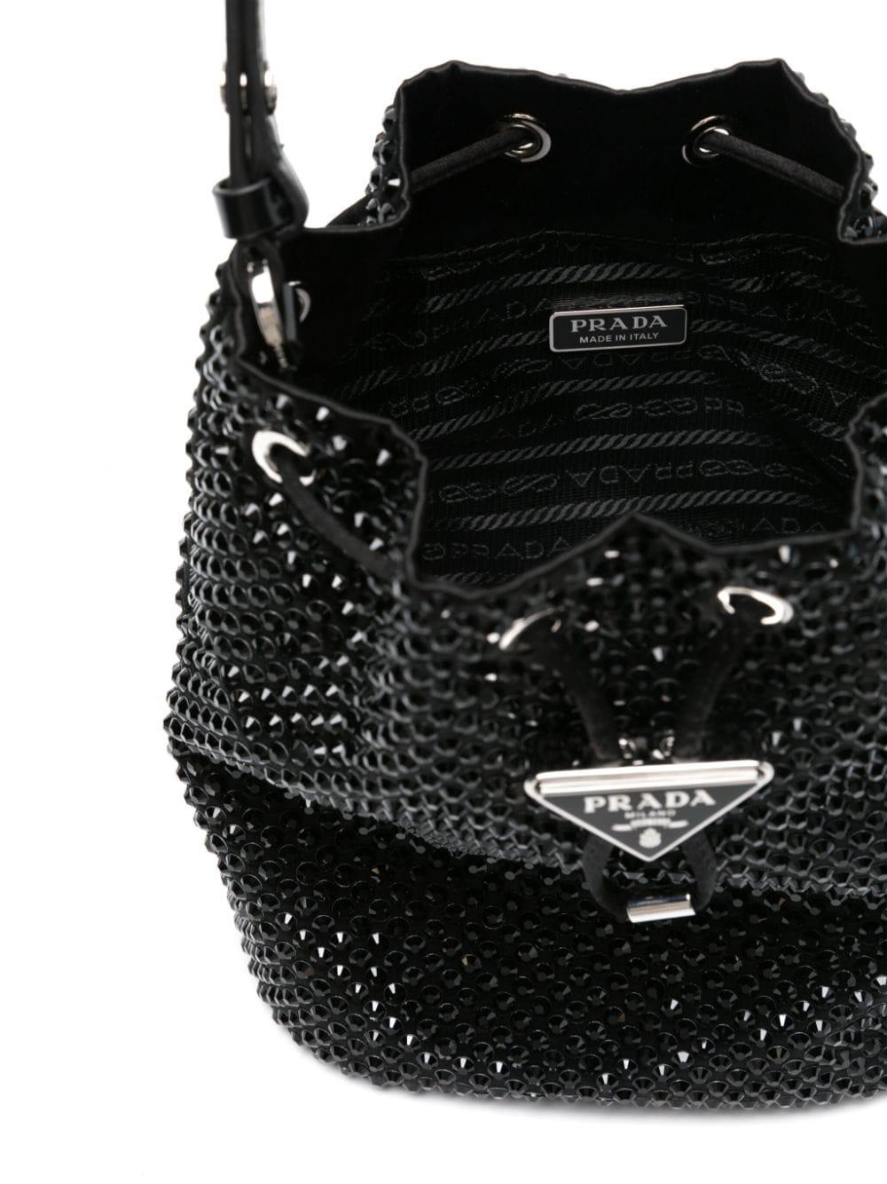 Bucket bag with decoration<BR/><BR/><BR/> 1BE067 2AWLF0002 PRADA