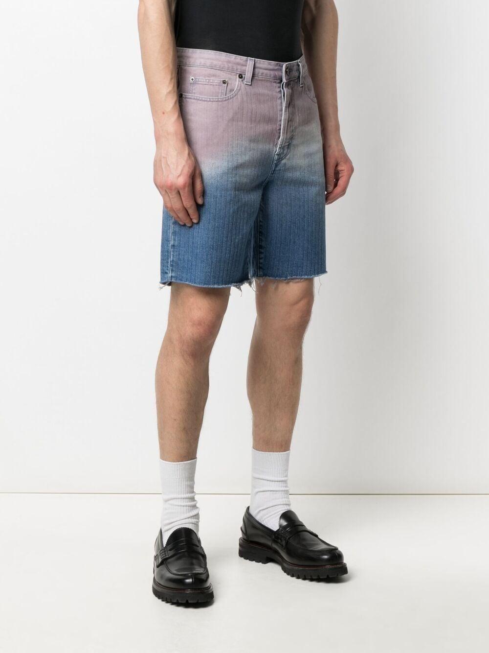 Purple/blue cotton-denim gradient denim shorts 648466Y02IA 4021 SAINT LAURENT