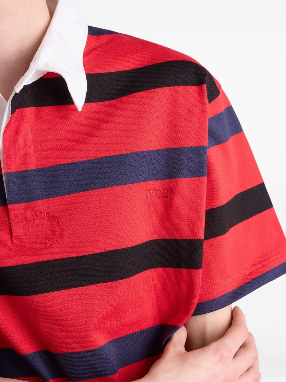 Short-sleeved cotton polo shirt UJN98919FA S-OOOF0E7D PRADA