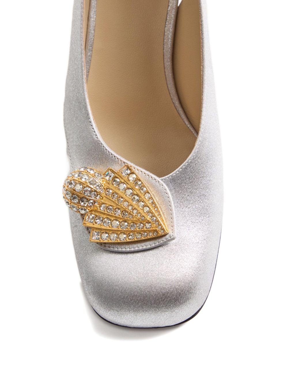 Adamantine Slingback Pumps In Glitter Fabric 60Mm 7W2S0MJ8PHI S13 VALENTINO GARAVANI