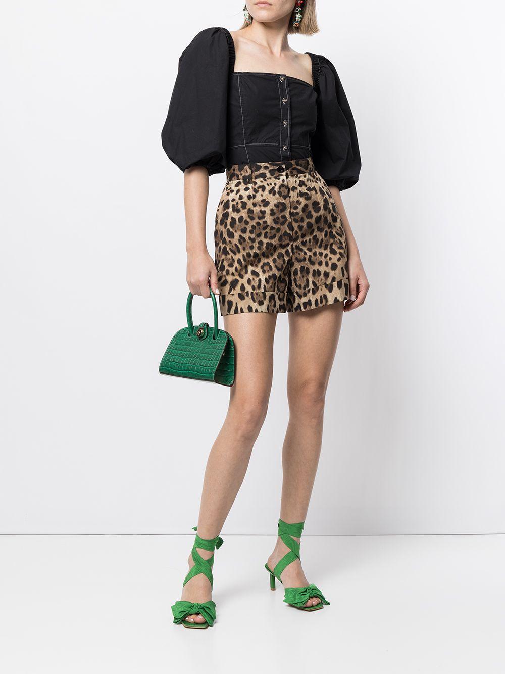Leopard print poplin shorts FTASXT HS5E3HY13M DOLCE & GABBANA