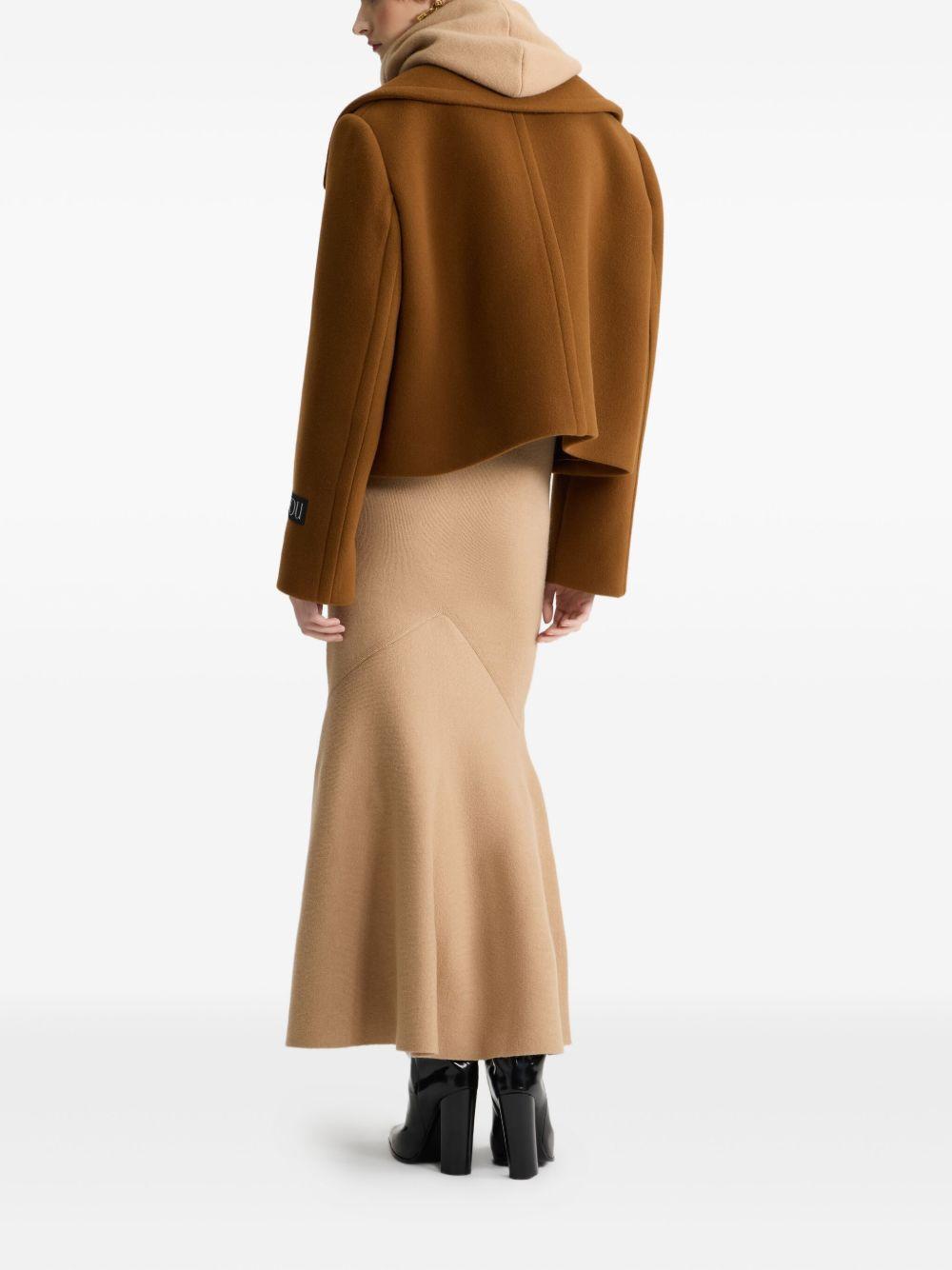 Lapels cropped double-breasted buttoned coat CO0310217 121B PATOU