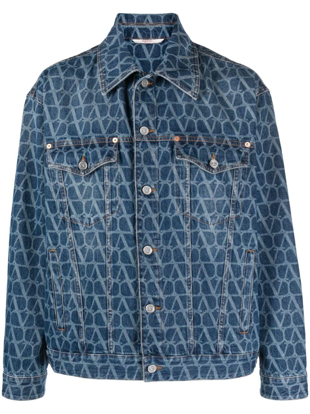All-over tone-on-tone logo jacket 4V3DC03E9WE 558 VALENTINO GARAVANI