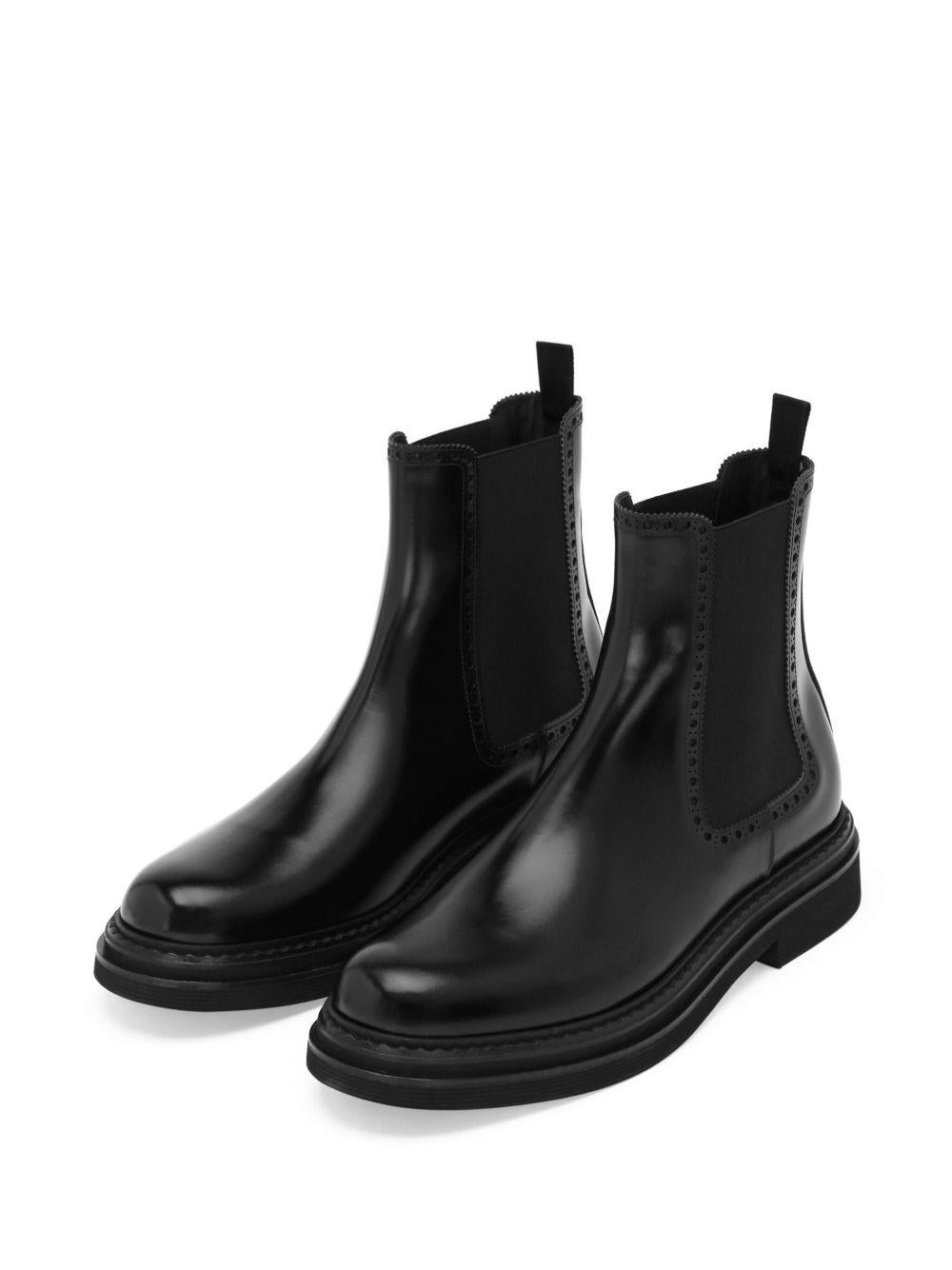 Brushed calfskin ankle boots A60592 A120380999 DOLCE & GABBANA
