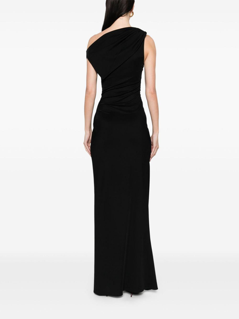 Jersey asymmetric maxi dress<BR/><BR/><BR/> ABR0551E2 110 ELISABETTA FRANCHI