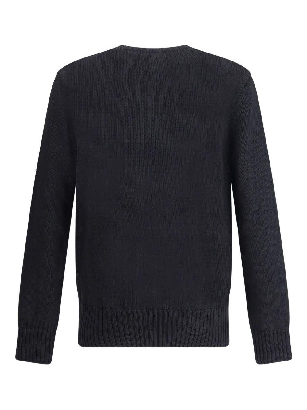 Sweater in cotton knit with GIVENCHY Paris embroidery BM90W04YNM 001 GIVENCHY