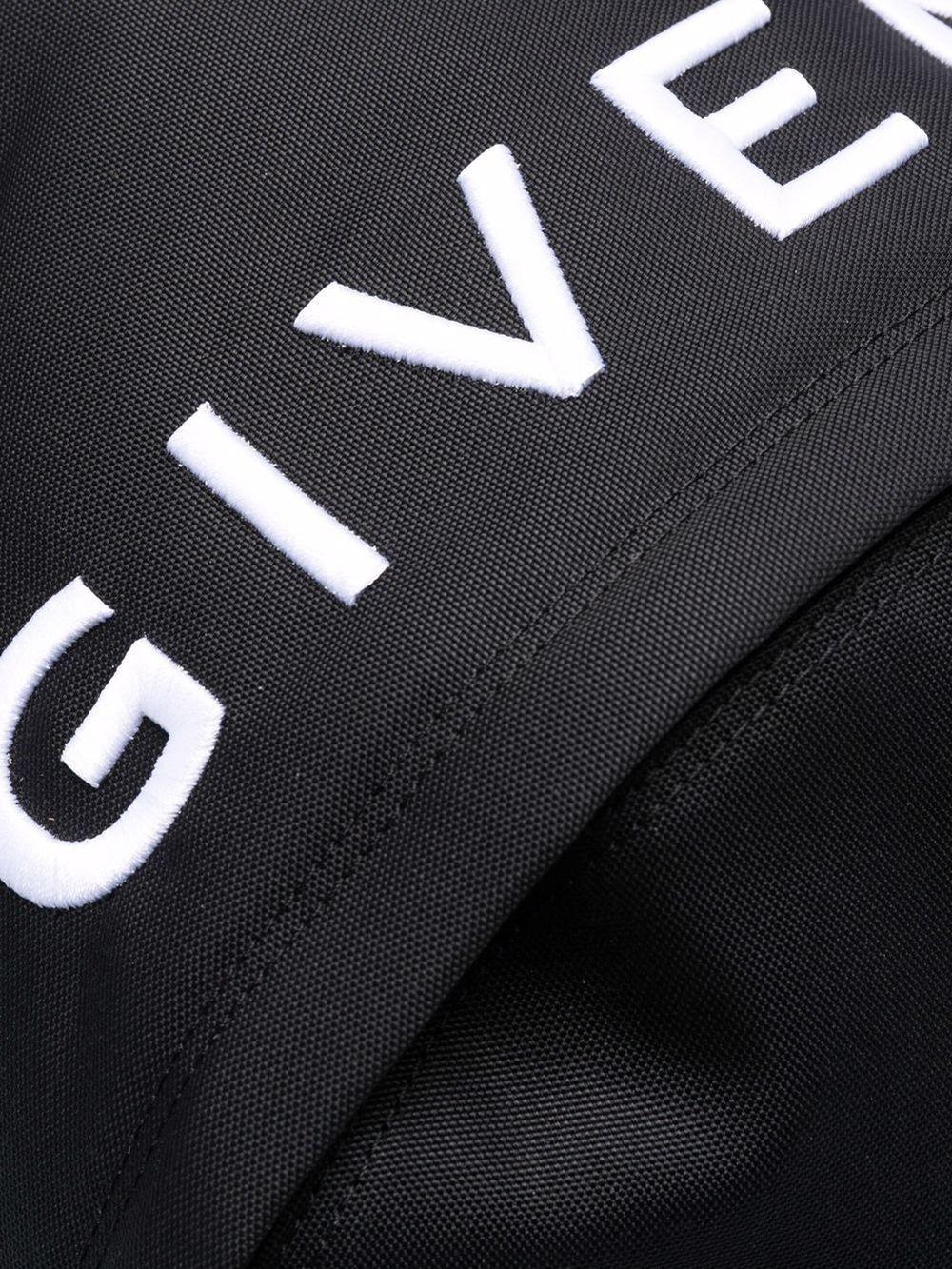 Black/white embroidered-logo backpack BK508HK1F5 001 GIVENCHY