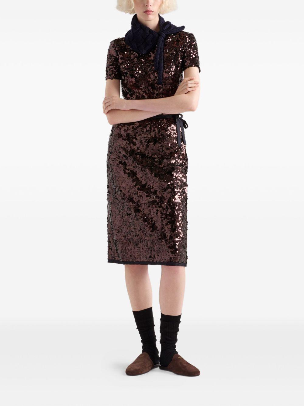 Embroidered sequin skirt P120ZRS-OOO 176AF0051 PRADA
