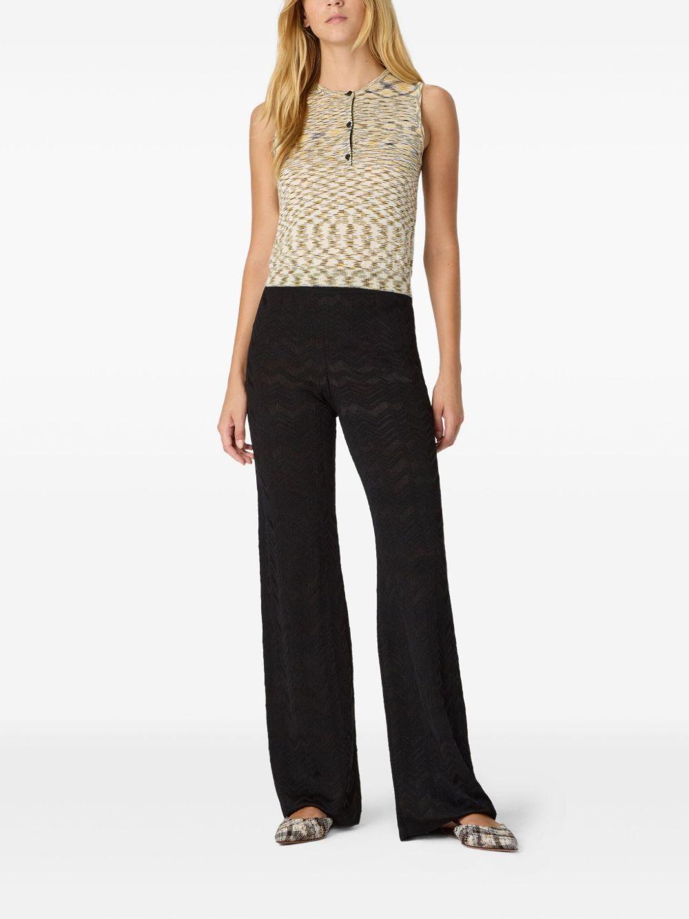 Straight long pants in chevron pattern DS25WI0J BK01CPS91QK MISSONI