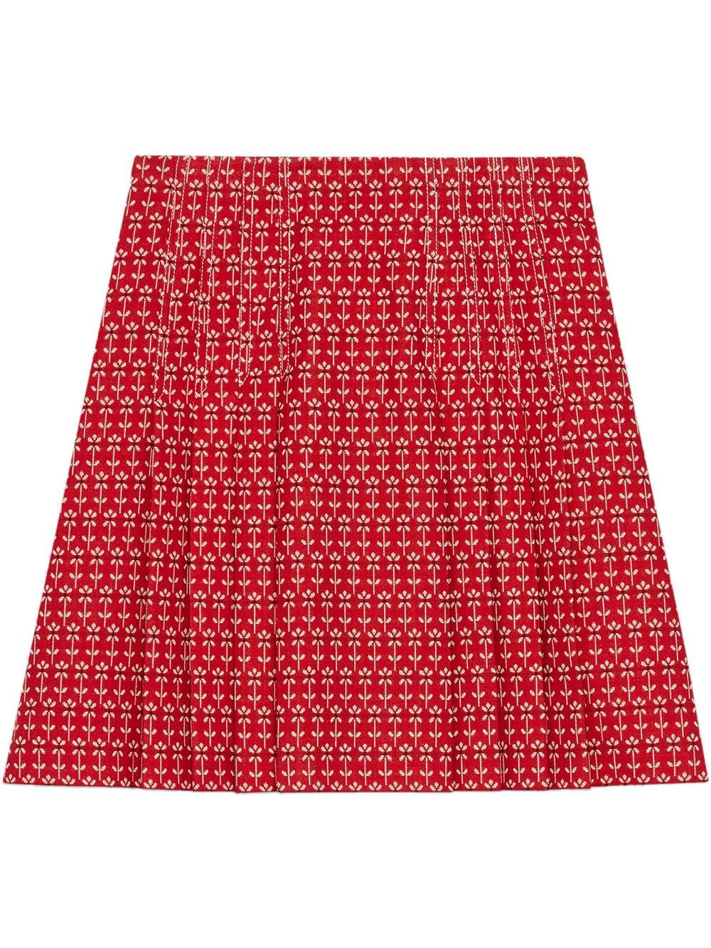 Minigonna Daisy jacquard colore rosso