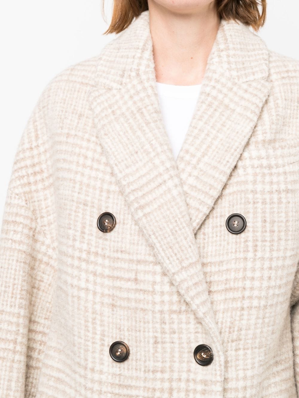 Cappotto doppiopetto check