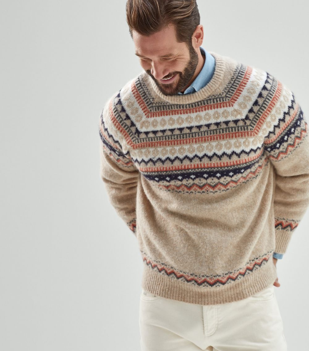 Maglione Fair Isle in maglia a intarsio