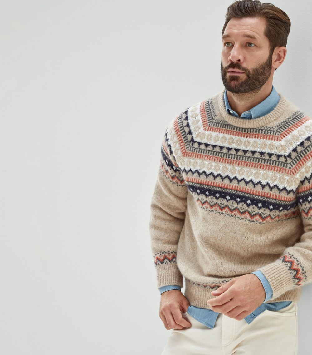Maglione Fair Isle in maglia a intarsio