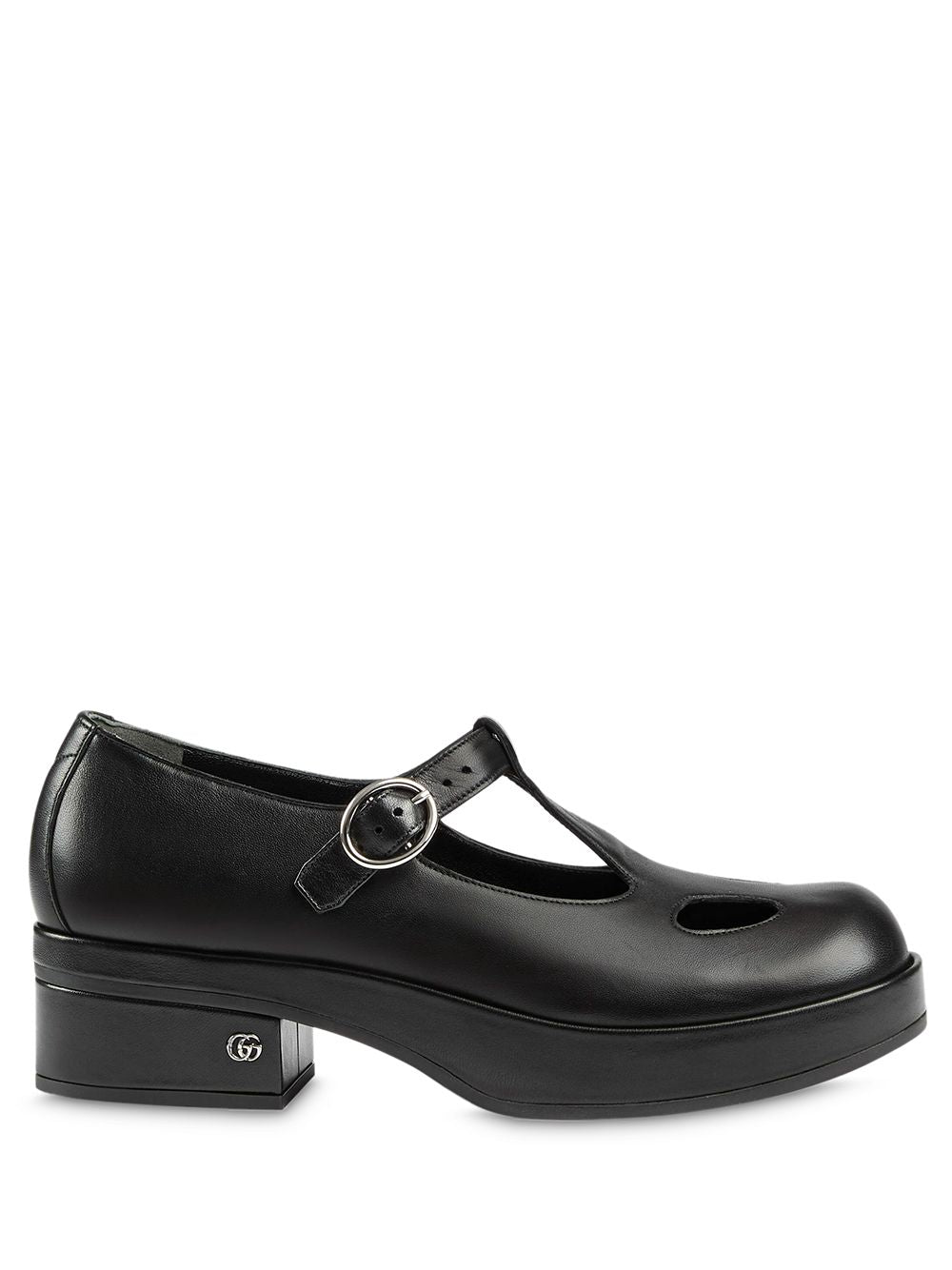 Mary Janes in pelle colore nero con tacco scultura