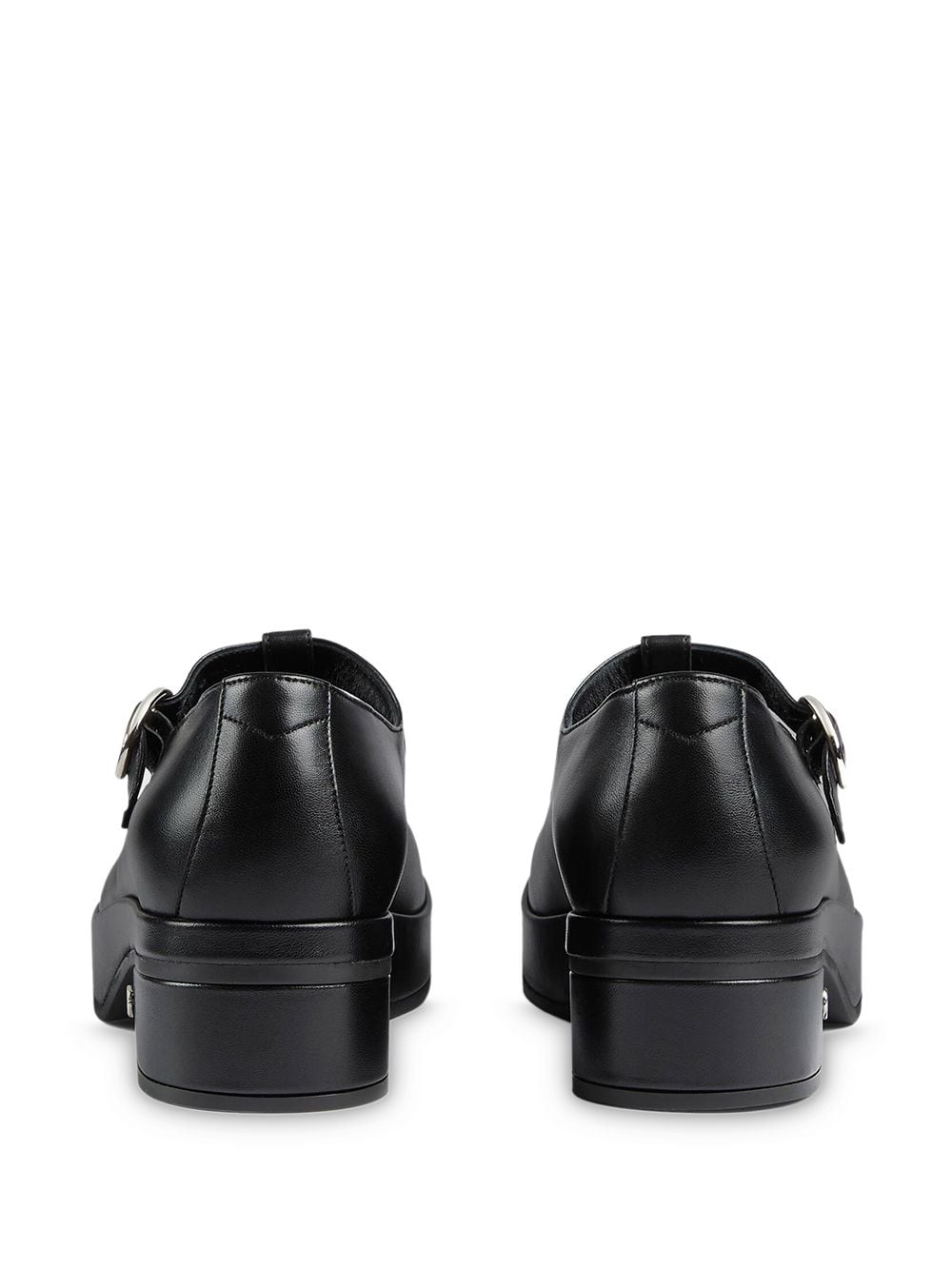 Mary Janes in pelle colore nero con tacco scultura