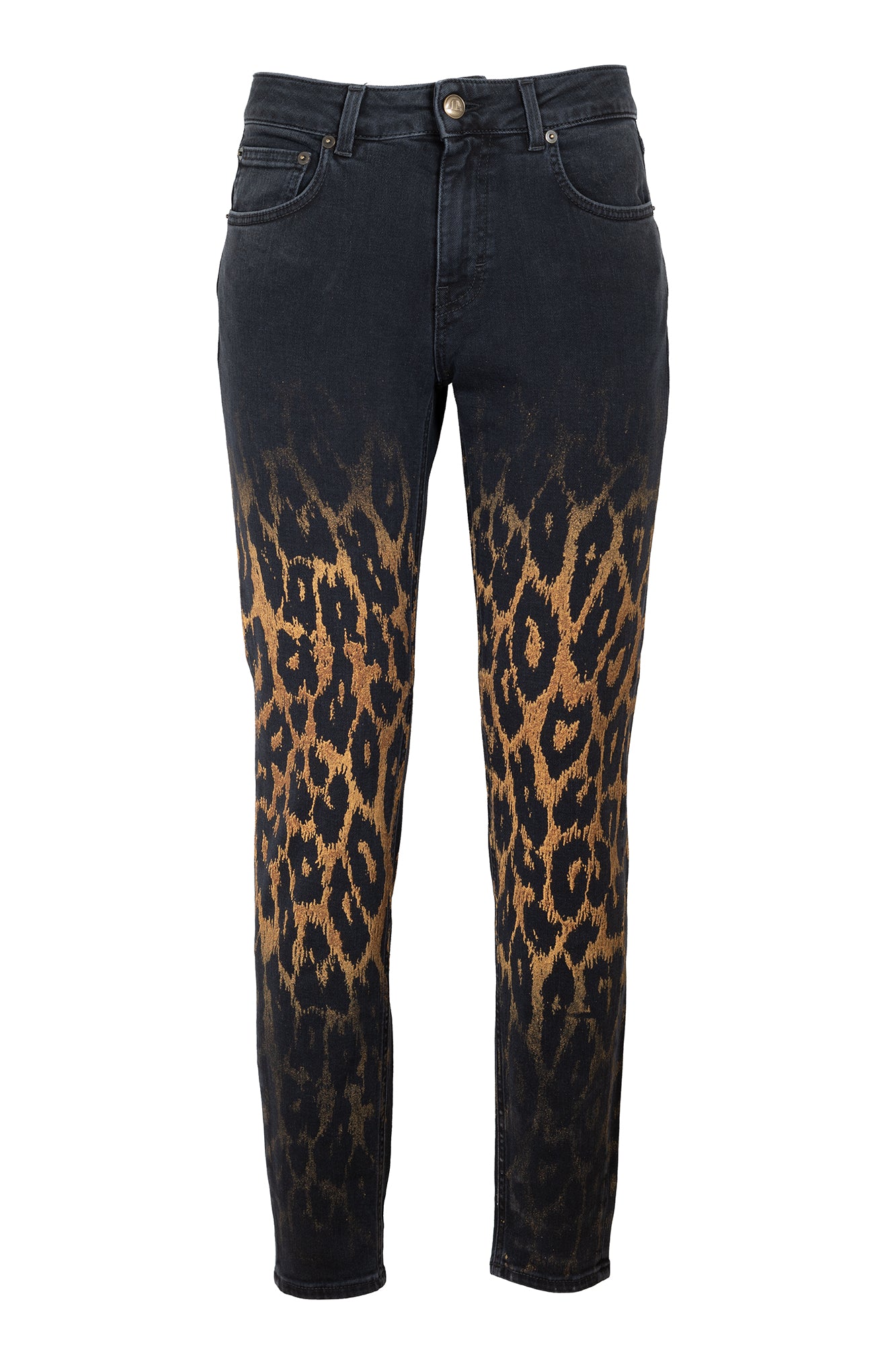 Jeans with spotted insert