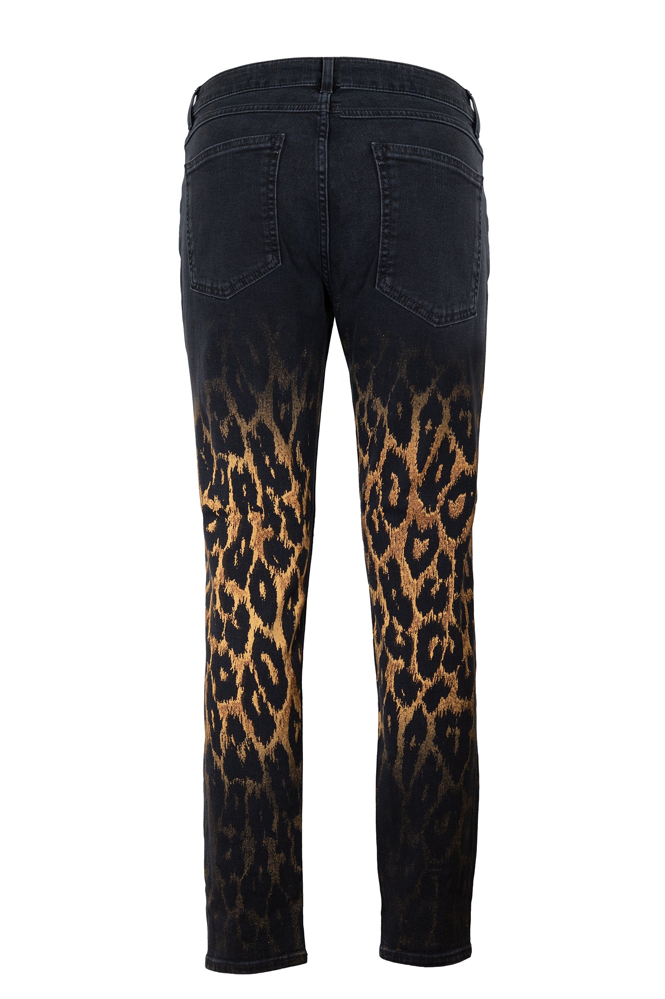 Jeans with spotted insert
