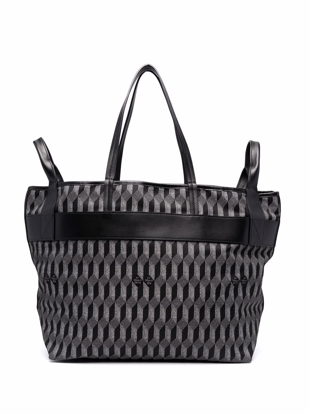 Tote bag with geometric pattern print
