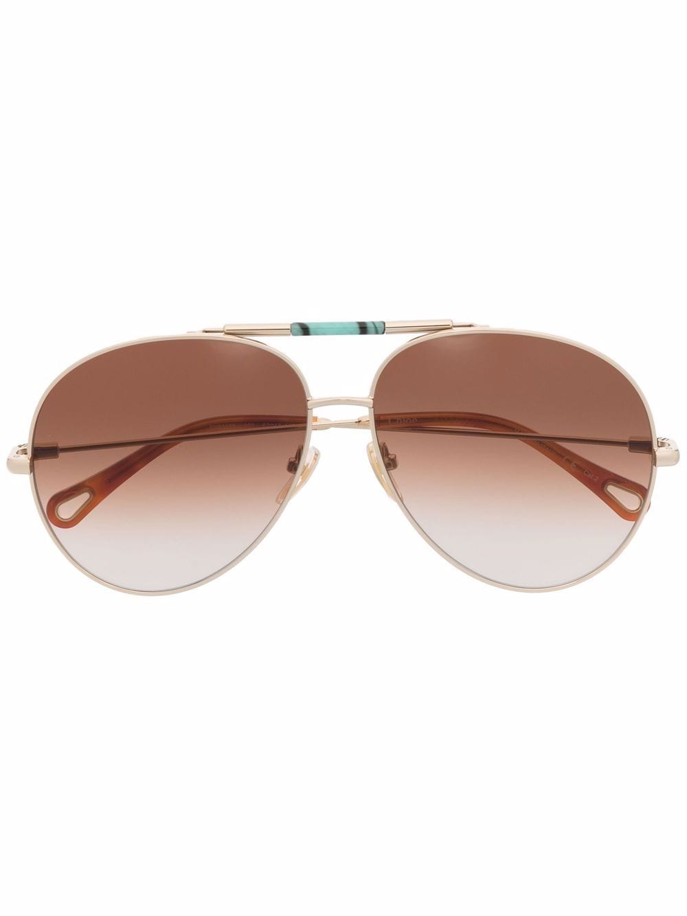 Brown gradient pilot sunglasses