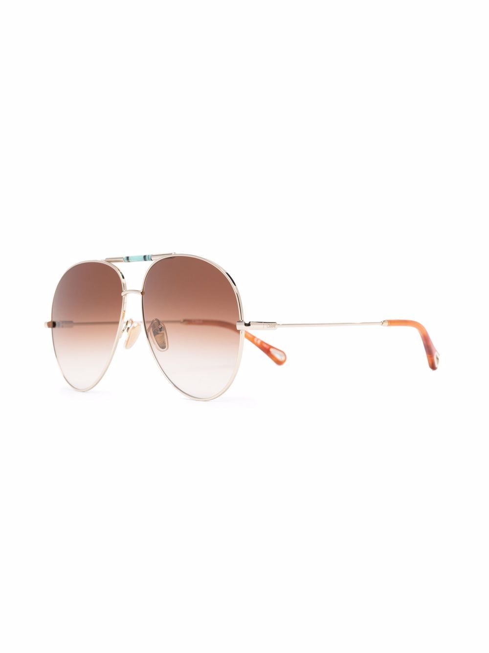 Brown gradient pilot sunglasses