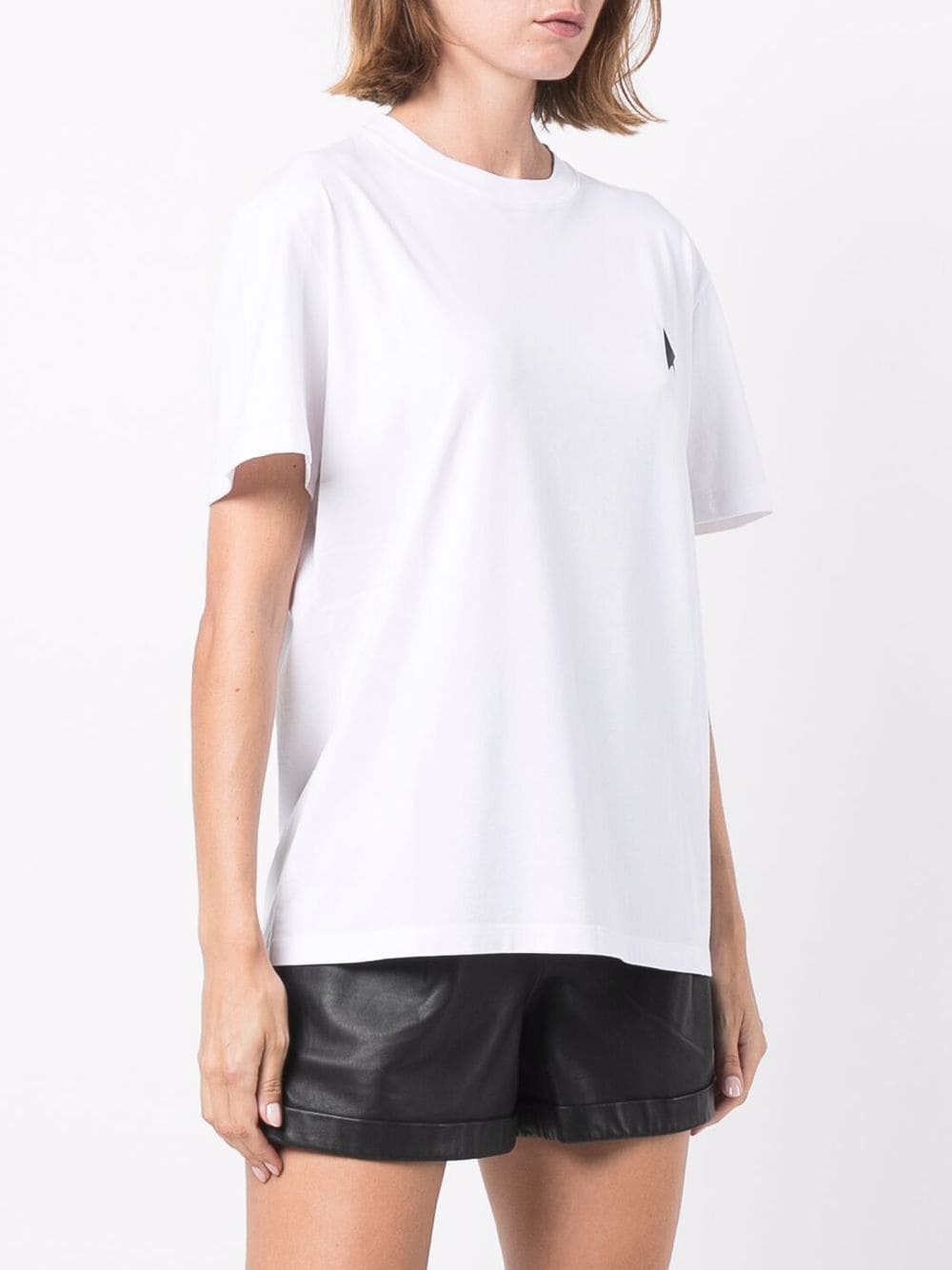 White cotton logo print T-shirt GWP00880 10364 GOLDEN GOOSE 