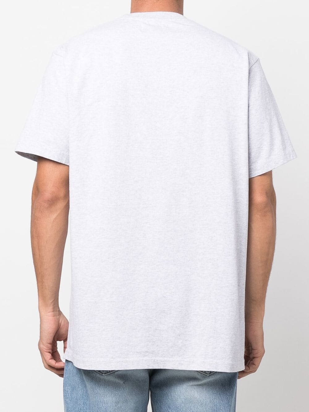 Light grey fabric logo crew-neck T-shirt