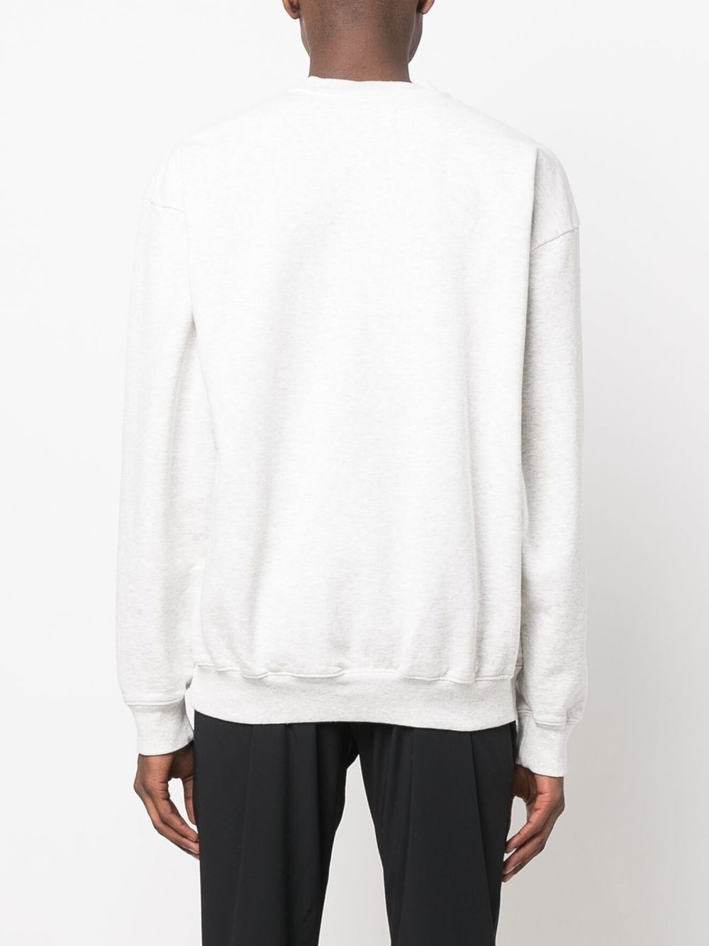 Off-white/aqua blue cotton blend logo-print sweatshirt