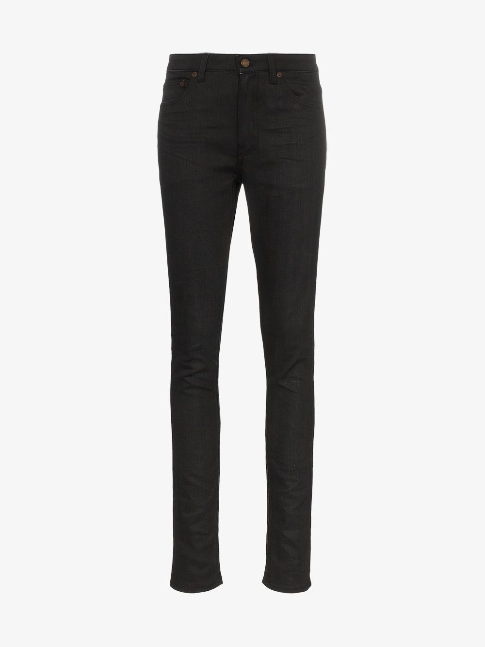 Black stretch cotton mid-rise skinny jeans