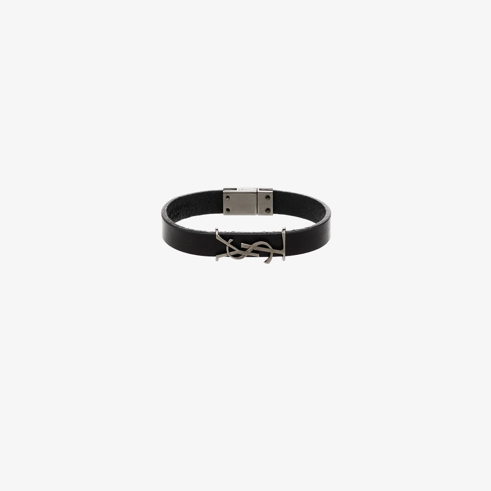 Opyum bracelet in smooth leather and metal