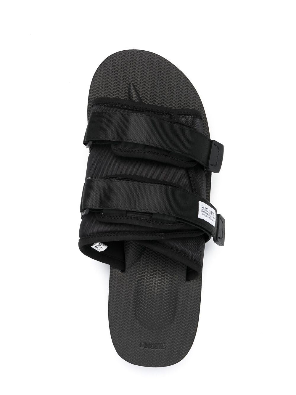 Black double-strap slides