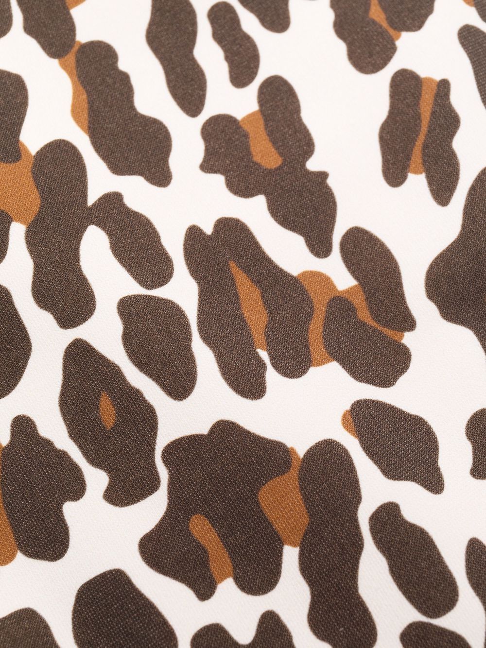 Slip bikini con stampa leopardo marrone/bianco