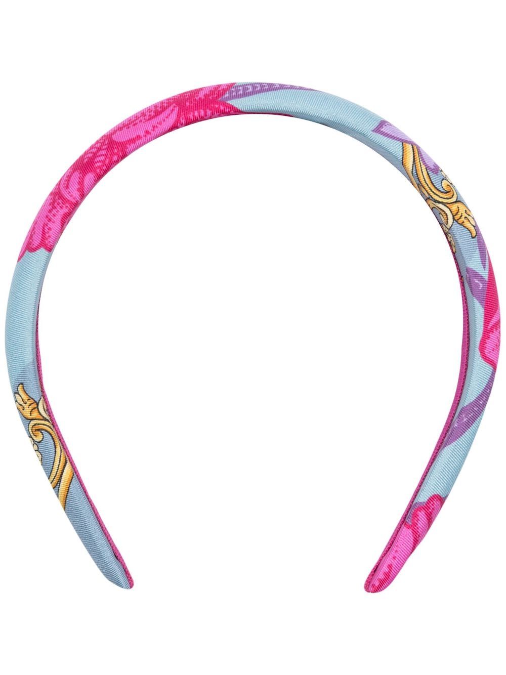B- aroque-print silk headband