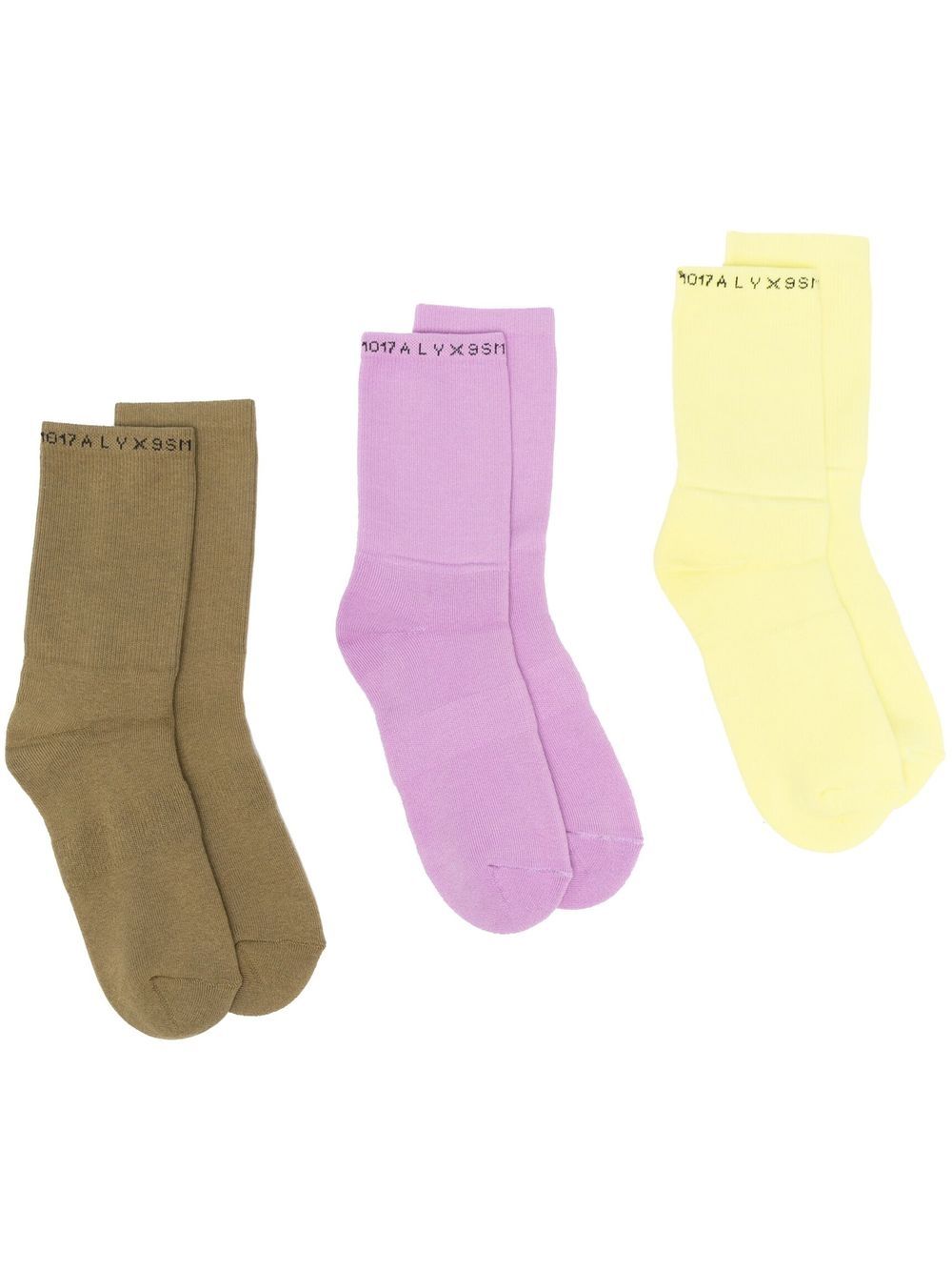 Three-pack logo-trim socks