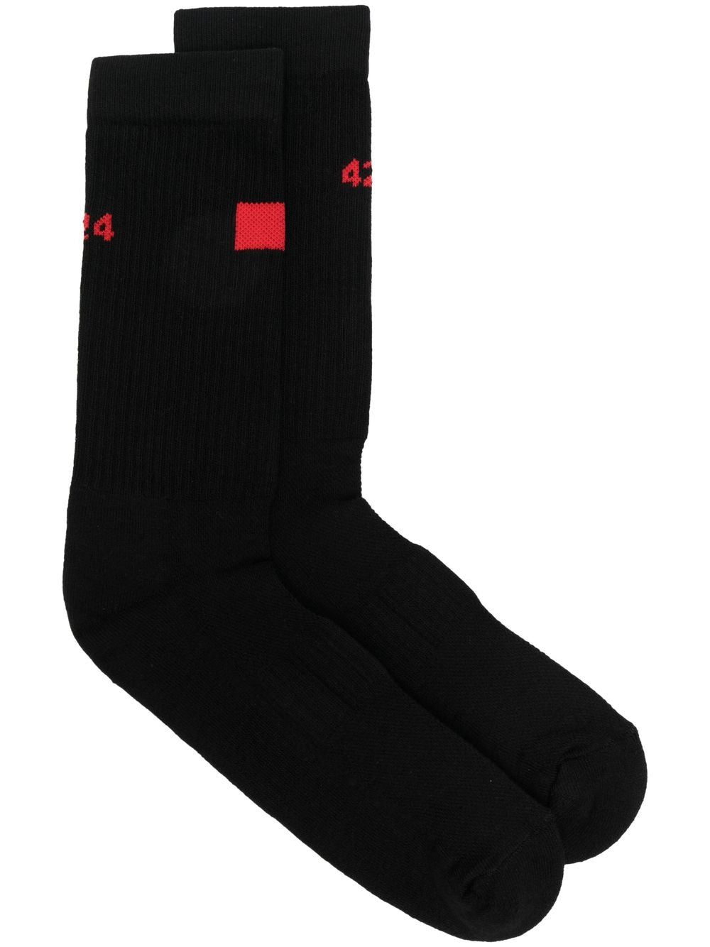 Intarsia-logo socks from 424
