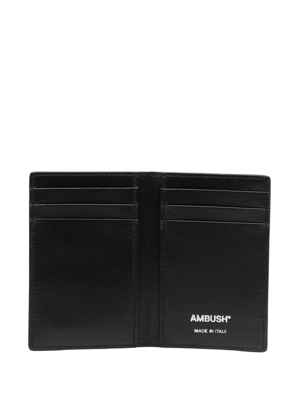 Logo-plaque leather wallet