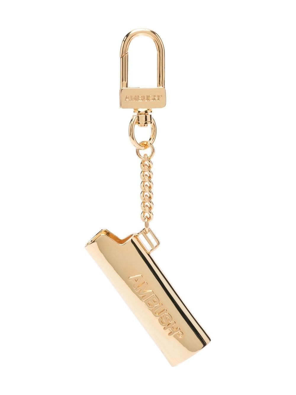 Debossed-logo lighter case key chain