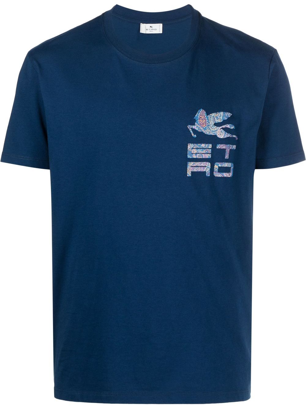 Paisley logo-print short-sleeve T-shirt