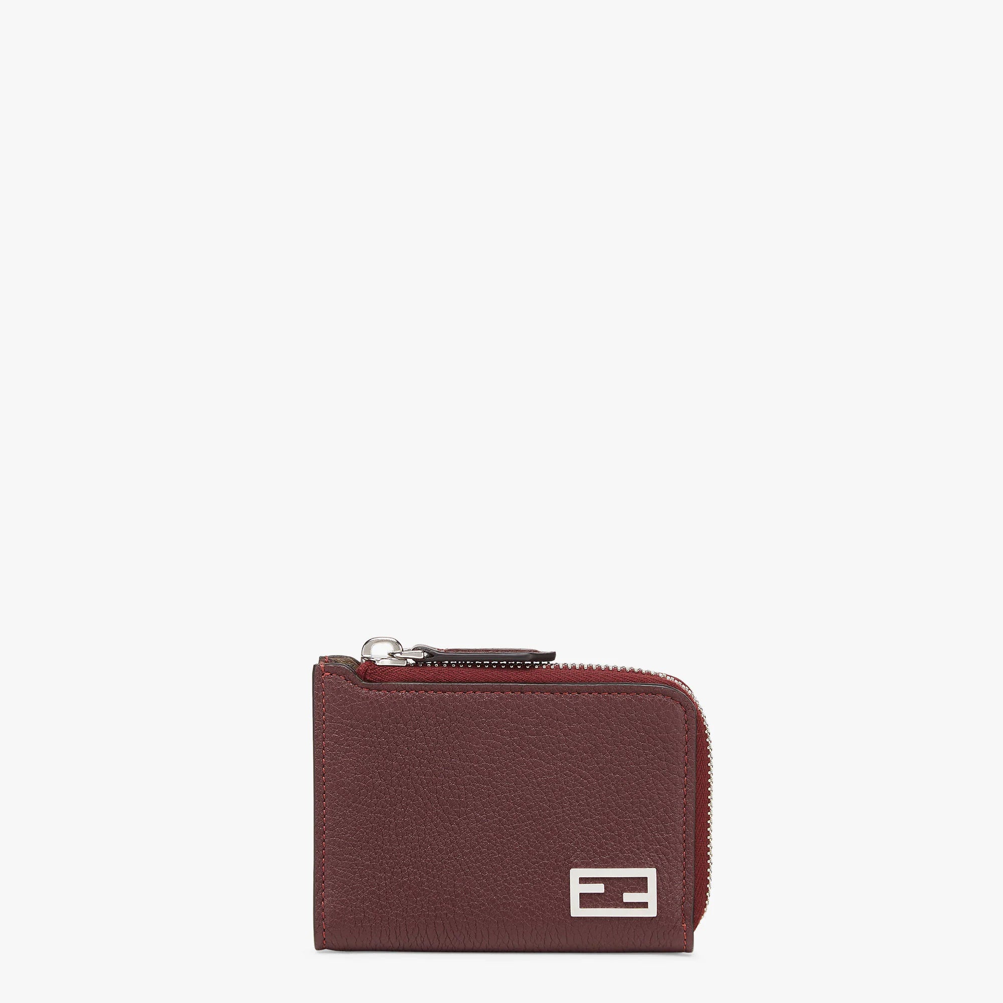 Red card holder in Roman leather
