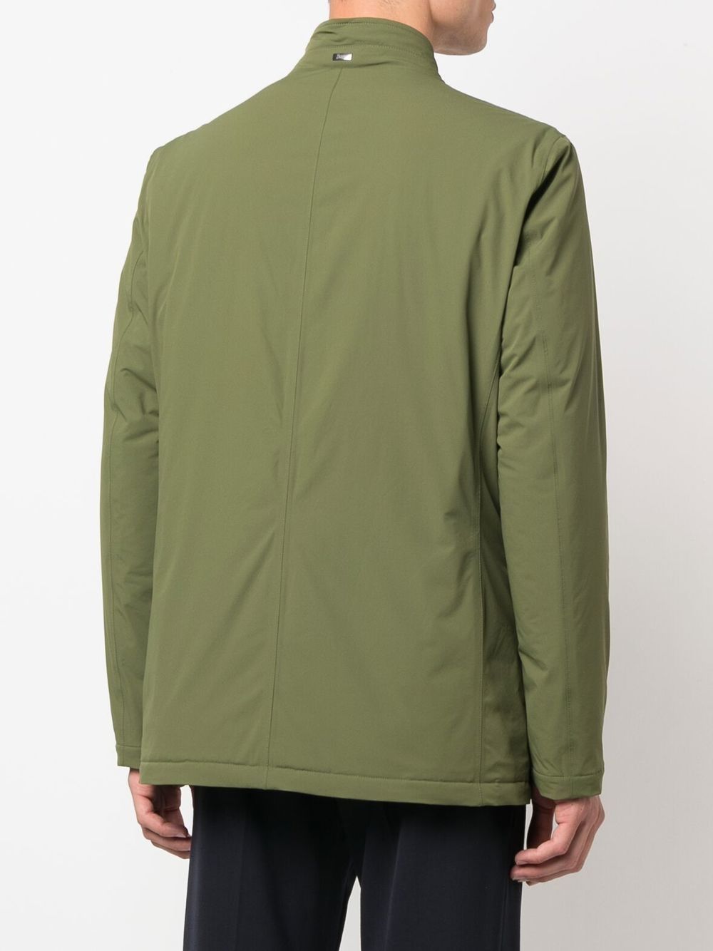 giacca packable con bottoni a pressione verde avocado