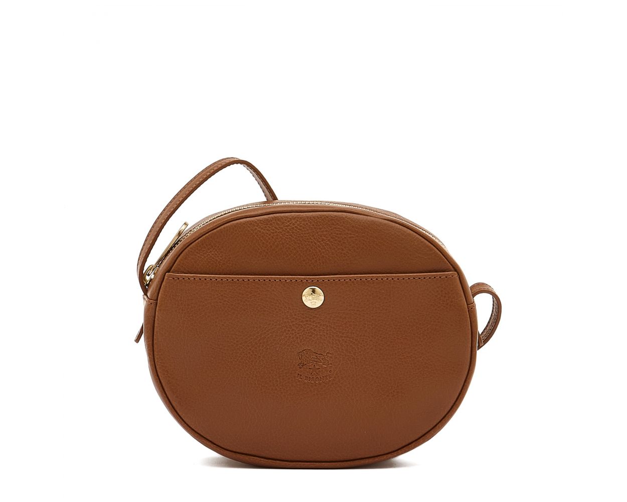 Brown cowhide Leather Shoulder Bag