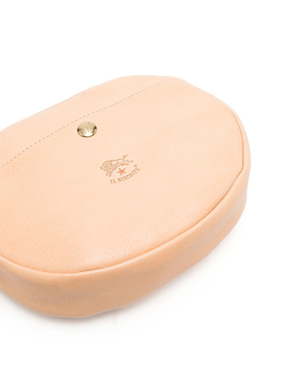 Pink logo-stamp leather shoulder bag