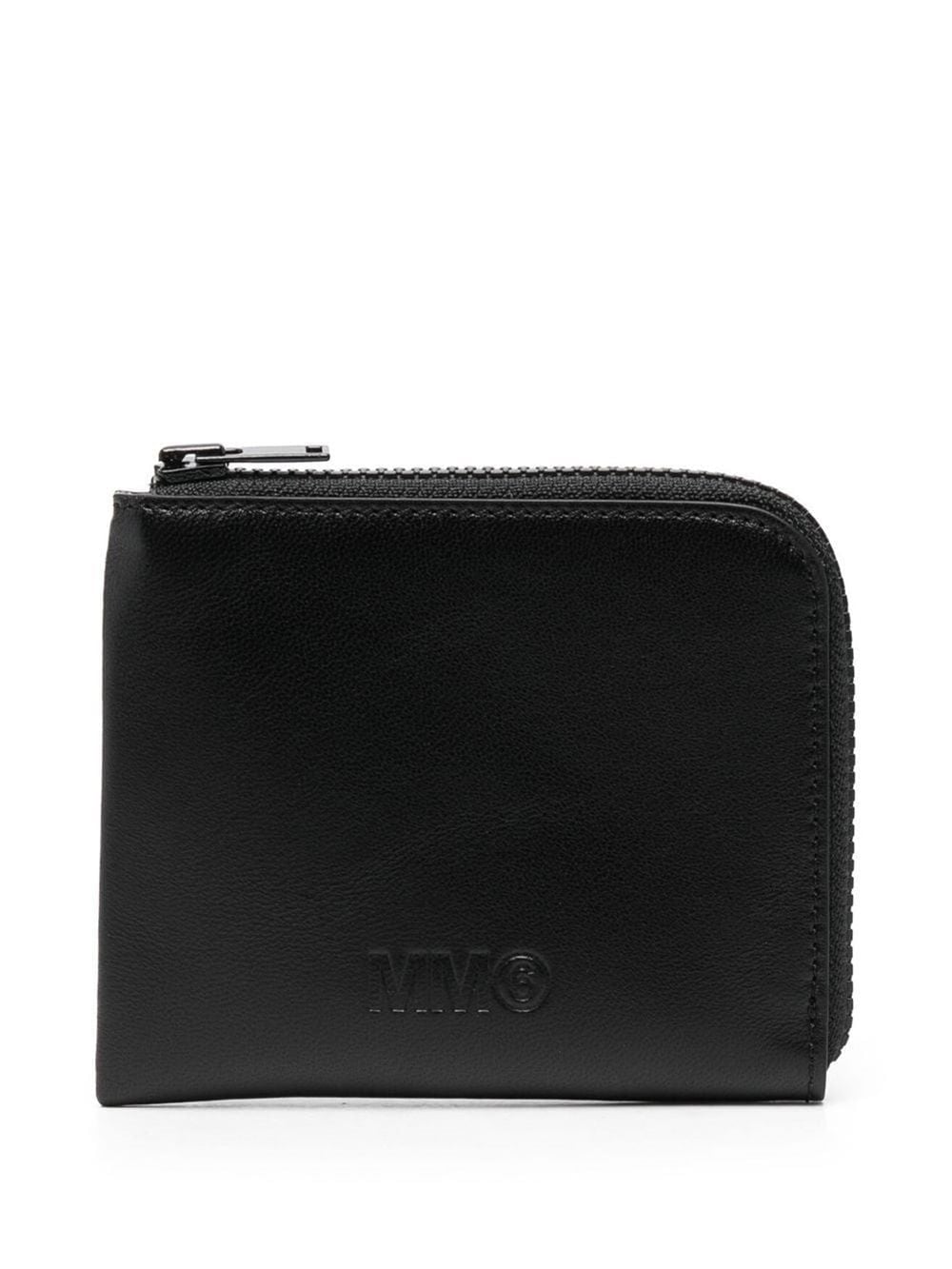 Zipped logo-embossed purse